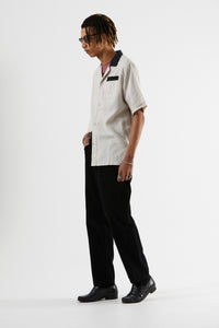 Bowlo Hemp Cuban Short Sleeve Shirt in Moonbeam