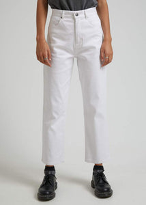 Shelby Hemp High Waist Wide Leg Jeans in White
