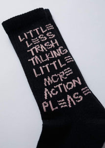 Trash Hemp Socks One Pack in Black