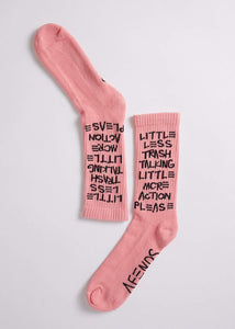 Trash Hemp Socks One Pack in Pink