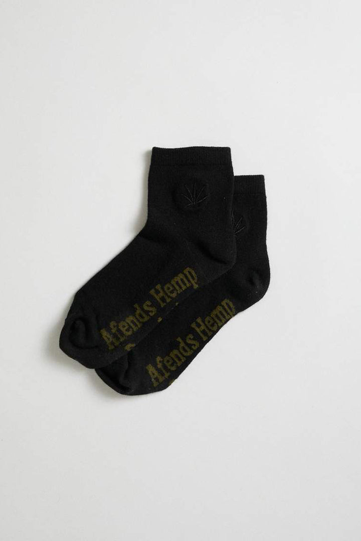 Happy Hemp Womens Socks One Pack in Black