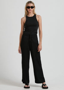 Leni Recycled Low Rise Suit Pants in Black