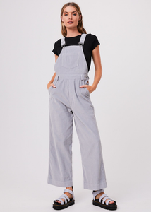Lucie Attention Organic Corduroy Overall in Grey