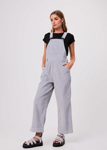 Lucie Attention Organic Corduroy Overall in Grey