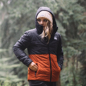 Jackpine Recycled & Insulated Jacket in Charcoal & Rust