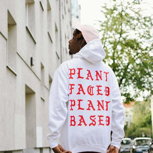 Pablo Hoody in White & Fire Red