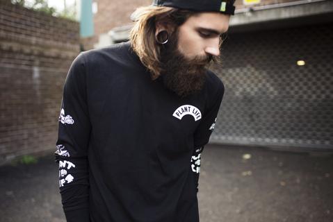 Plant Life Long Sleeve in Black