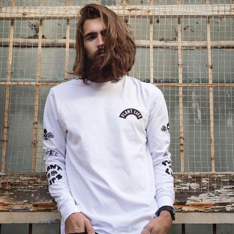 Plant Life Long Sleeve in White