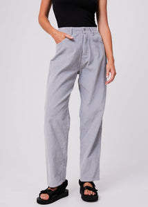 Shelby Attention Long Organic Corduroy Wide Leg Pants in Grey