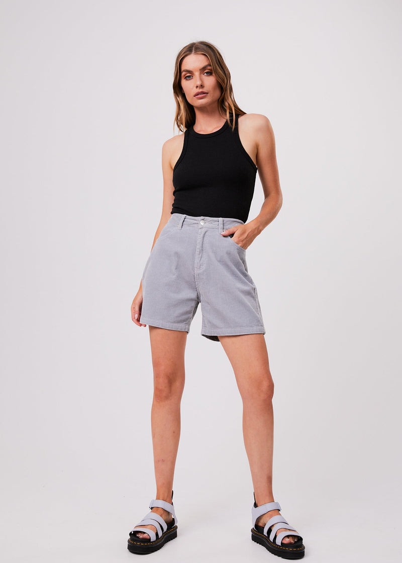 Shelby Attention Organic Corduroy Shorts in Grey