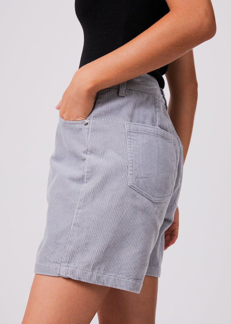 Shelby Attention Organic Corduroy Shorts in Grey