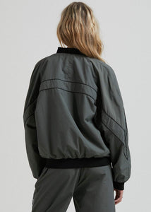 Sybil Recycled Reversible Bomber Jacket in Jungle Green