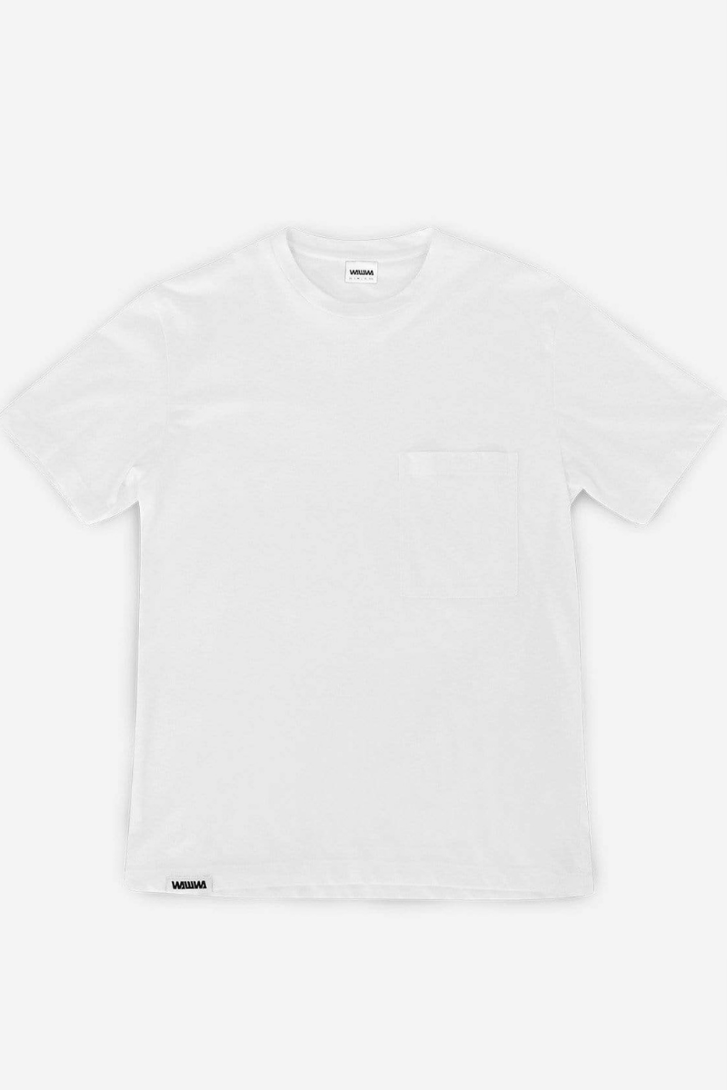 Recycled Pocket T-Shirt in White