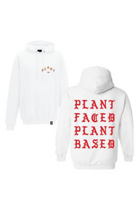 Pablo Hoody in White & Fire Red