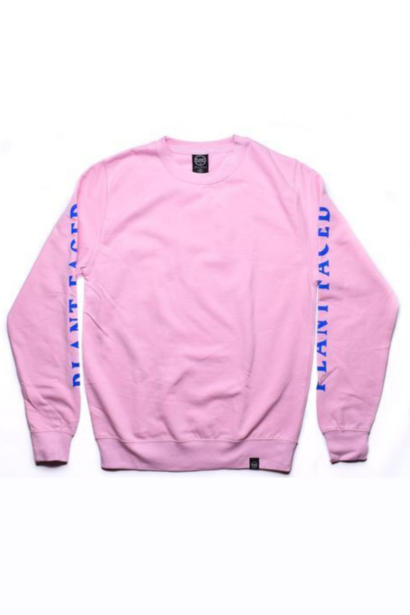 No Beef Sweater in Baby Pink & Electric Blue