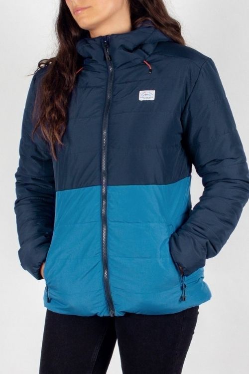Jackpine Recycled & Insulated Jacket in Navy & Deep Water Blue