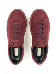 Colour Sneakers in Wine Suede