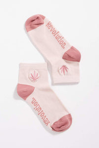 Happy Hemp Womens Socks One Pack in Ash Pink